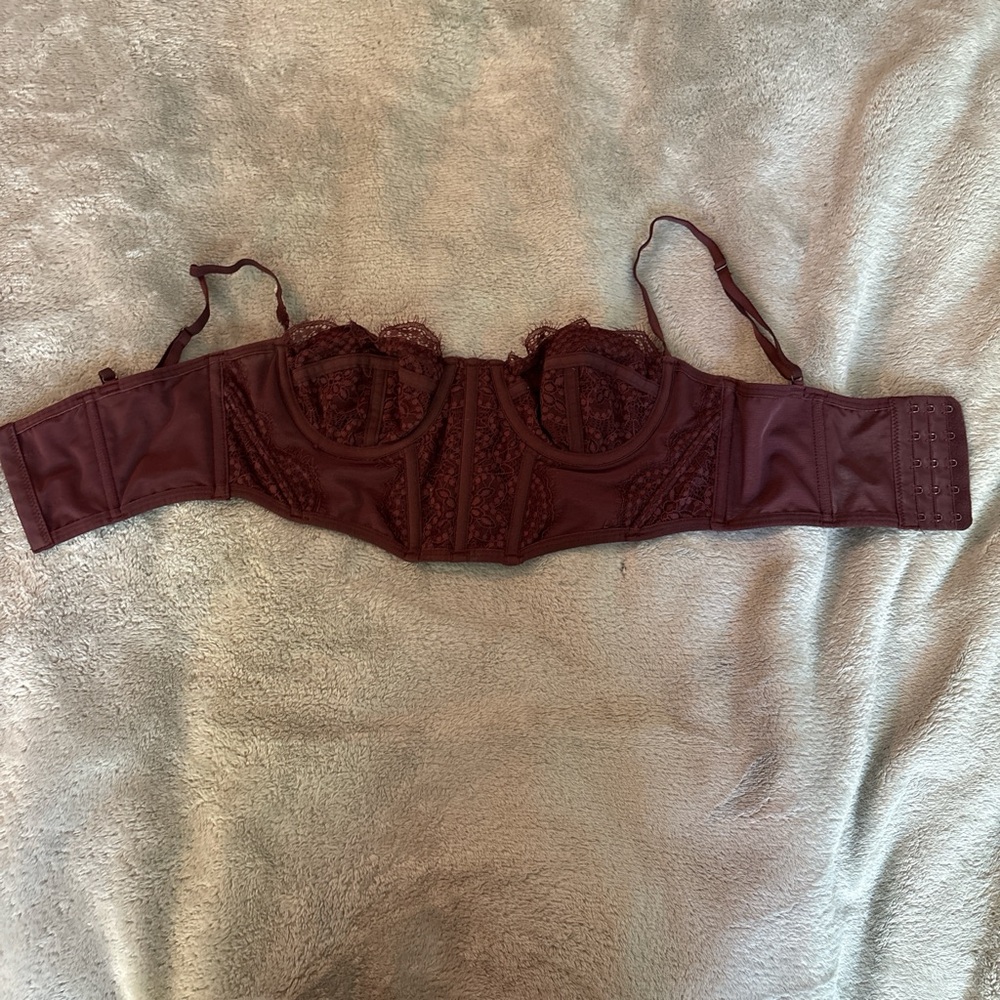 Urban Outfitters Deep Red Lace Bra